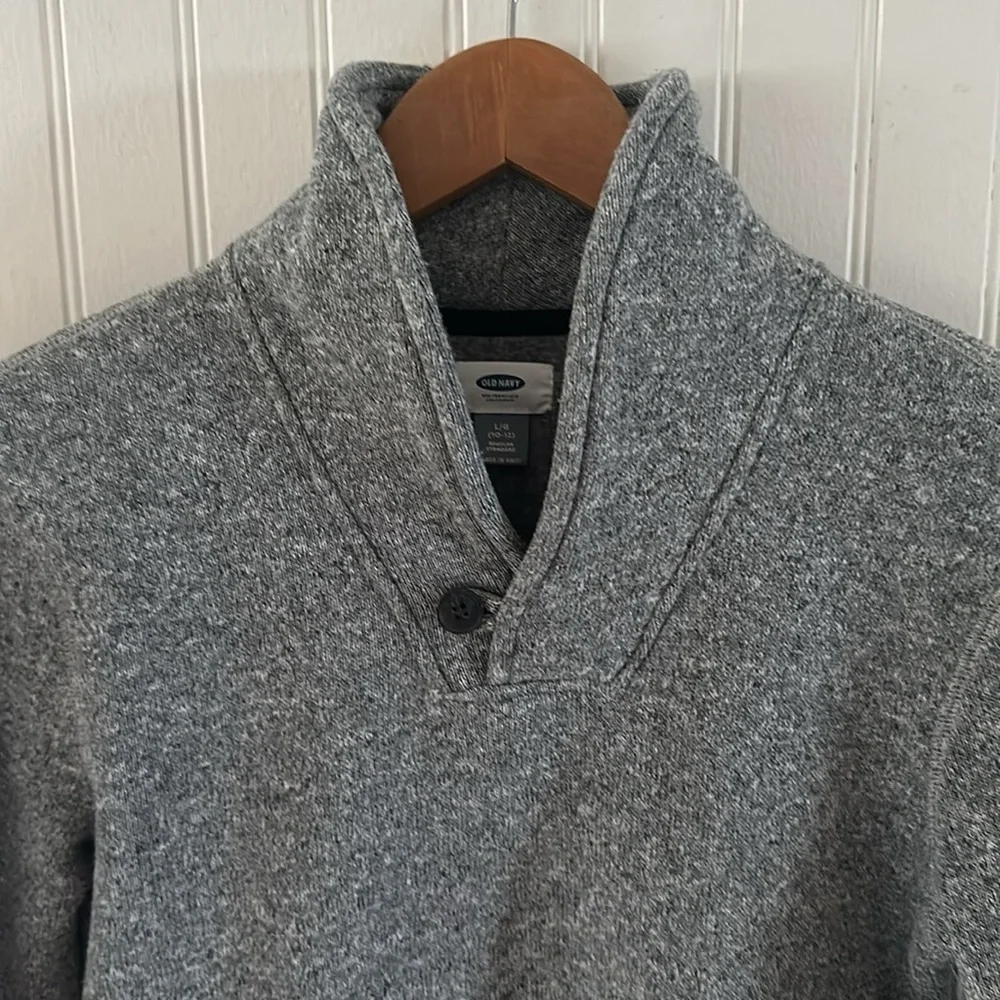 Old Navy Gray Long Sleeves Pullover Sweater Like New sz L (10/12)